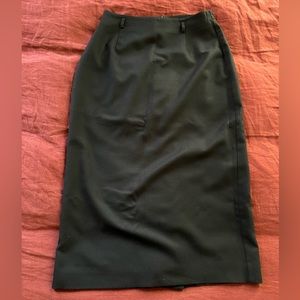 100% Wool Midnight Blue Pencil Skirt